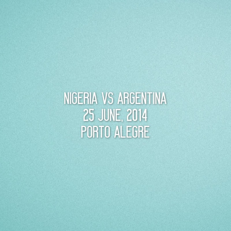 FIFA World Cup 2014 Nigeria Home - Nigeria VS Argentina Match Details