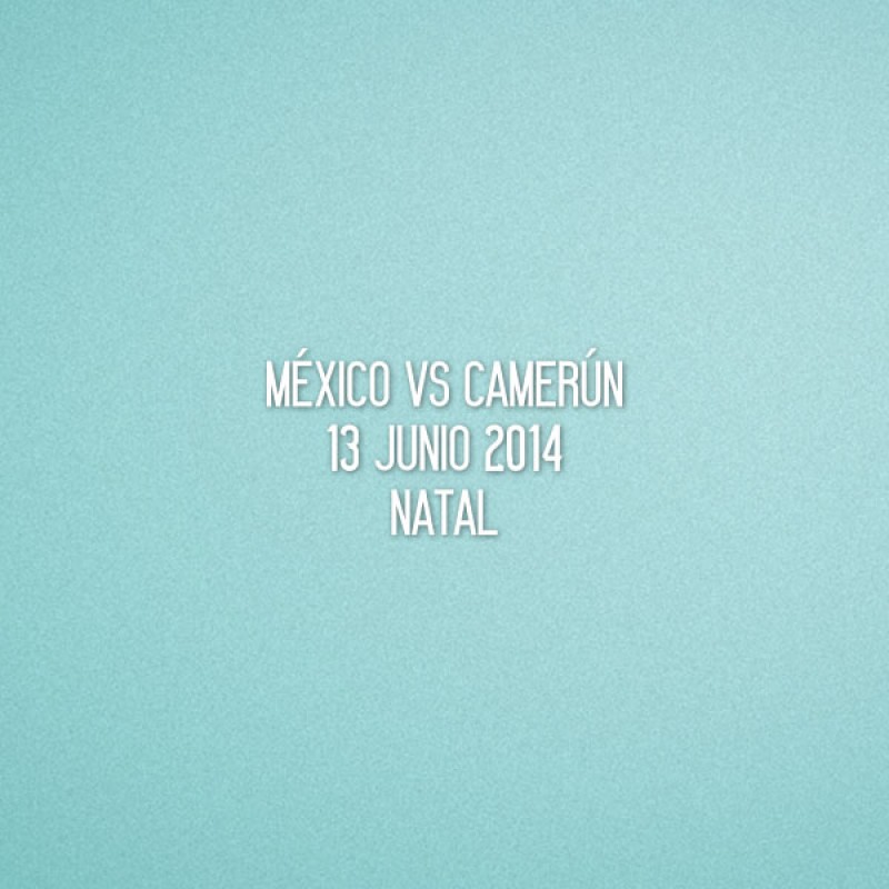FIFA World Cup 2014 Mexico Home - Mexico VS Cameroon Match Details