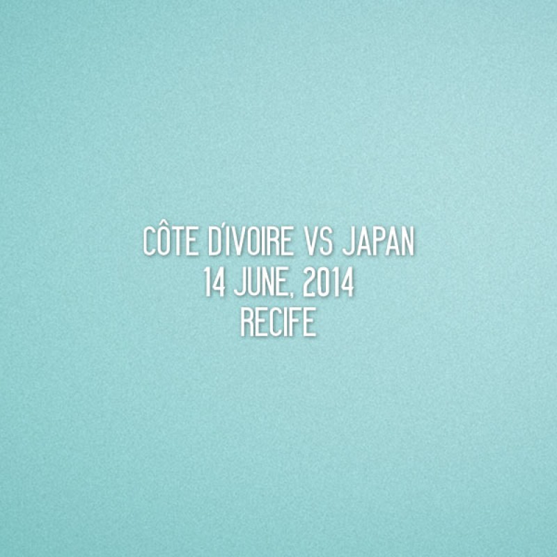 FIFA World Cup 2014 Japan Home - Ivory Coast VS Japan Match Details