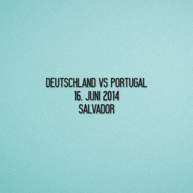 FIFA World Cup 2014 Germany Home - Germany VS Portugal Match Details