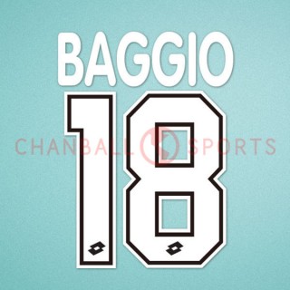 AC Milan 1995-1996 Baggio #18 Homekit Nameset Printing  