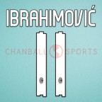 AC Milan 2010-2011 Ibrahimovic #11 Homekit Nameset Printing