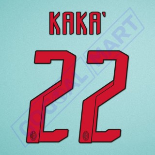 AC Milan 2007-2008 Kaka #22 Awaykit Nameset Printing 