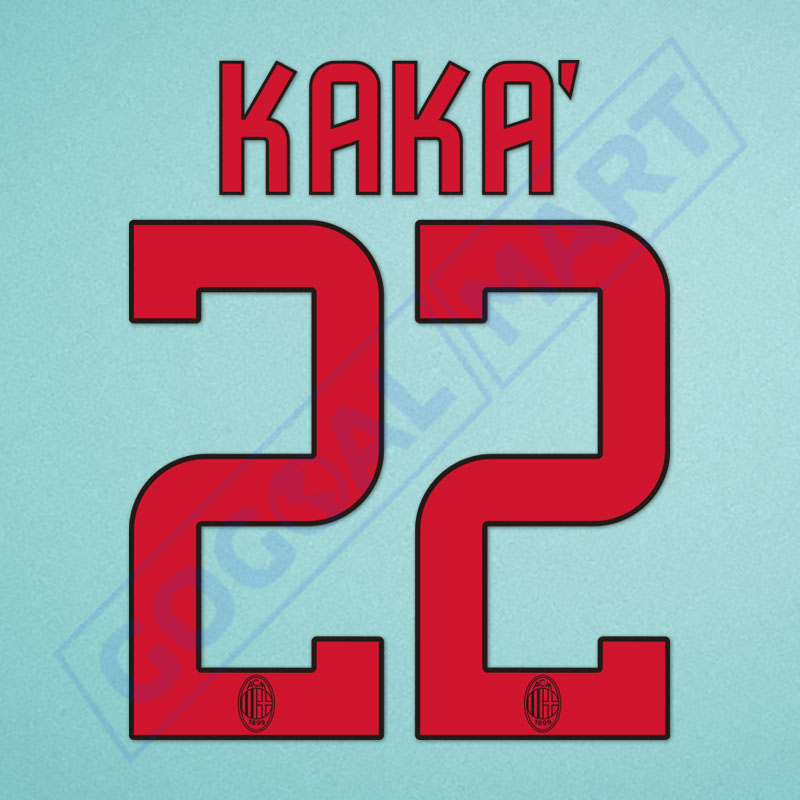 AC Milan 2008-2009 Kaka #22 Awaykit Nameset Printing 