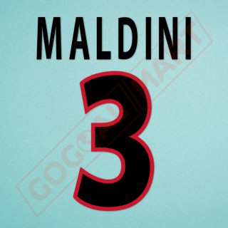 AC Milan 2000-2002 Maldini #3 Awaykit Nameset Printing