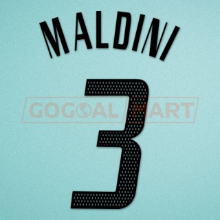 AC Milan 2002-2004 Maldini #3 Awaykit Nameset Printing