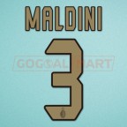 AC Milan 2004-2007 Maldini #3 Homekit Nameset Printing