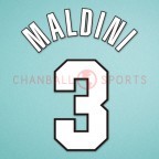 AC Milan 1998-2000 Maldini #3 Homekit Nameset Printing