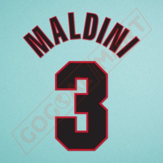 AC Milan 1998-2000 Maldini #3 Awaykit Nameset Printing