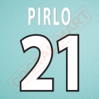 AC Milan 2000-2001 Pirlo #21 Homekit Nameset Printing