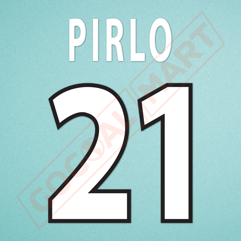 AC Milan 2000-2001 Pirlo #21 Homekit Nameset Printing