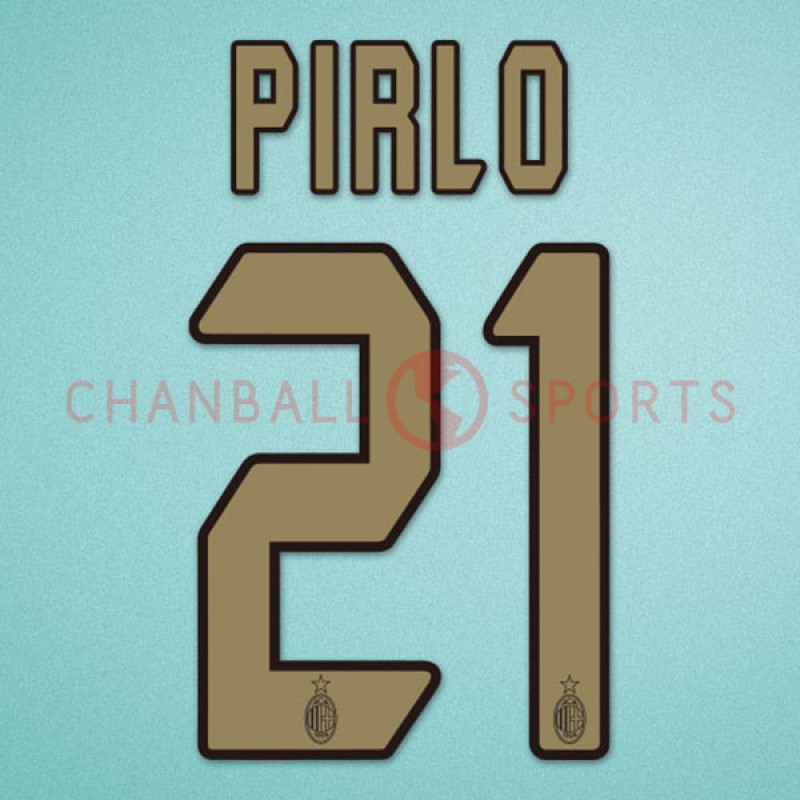 AC Milan 2004-2007 Pirlo #21 homekit Nameset Printing