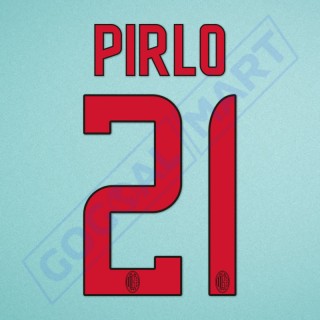 AC Milan 2008-2009 Pirlo #21 Awaykit Nameset Printing