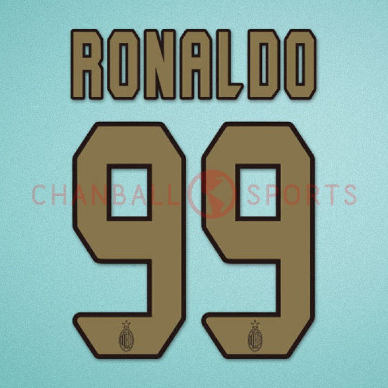 AC Milan 2006-2007 Ronaldo #99 Homekit Nameset Printing