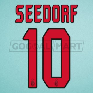 AC Milan 2006-2007 Seedorf #10 Awaykit Nameset Printing