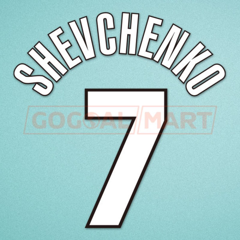 AC Milan 1998-2000 Shevchenko #7 Homekit Nameset Printing