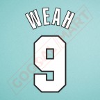 AC Milan 1998-2000 Weah #9 Homekit Nameset Printing