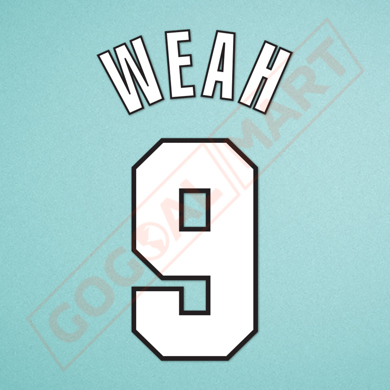 AC Milan 1998-2000 Weah #9 Homekit Nameset Printing