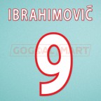 Ajax 2002-2003 Ibrahimovic #9 Champions League Homekit Nameset Printing