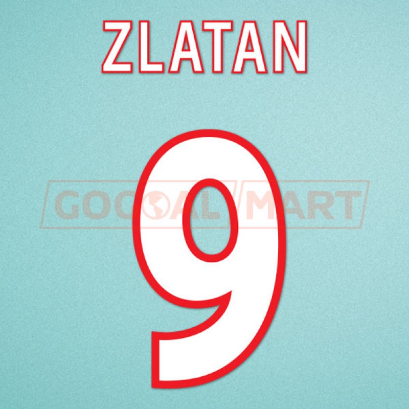 Ajax 2001-2002 Zlatan #9 Champions League Homekit Nameset Printing