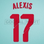 Arsenal 2014-2015 Alexis #17 FA Cup Awaykit Nameset Printing