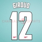 Arsenal 2012-2013 Giroud #12 FA Cup Homekit Nameset Printing 