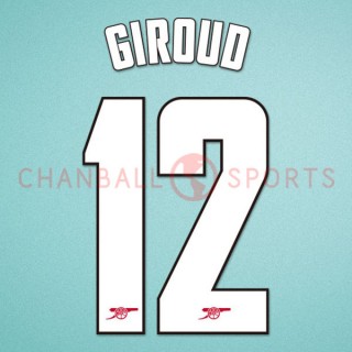 Arsenal 2012-2013 Giroud #12 FA Cup Homekit Nameset Printing 