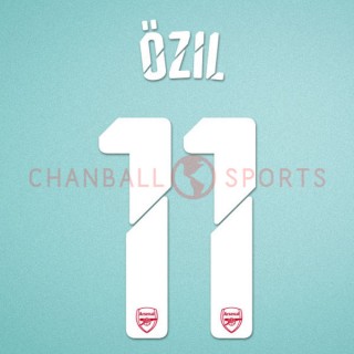 Arsenal 2014-2015 Ozil #11 Champions League Homekit Nameset Printing