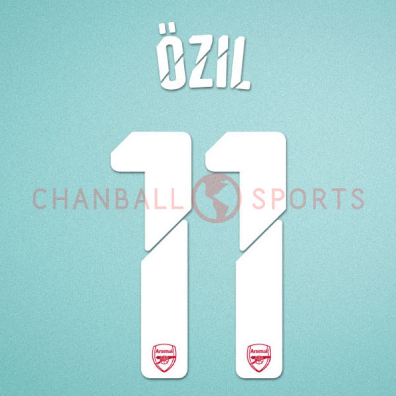 Arsenal 2014-2015 Ozil #11 Champions League Homekit Nameset Printing