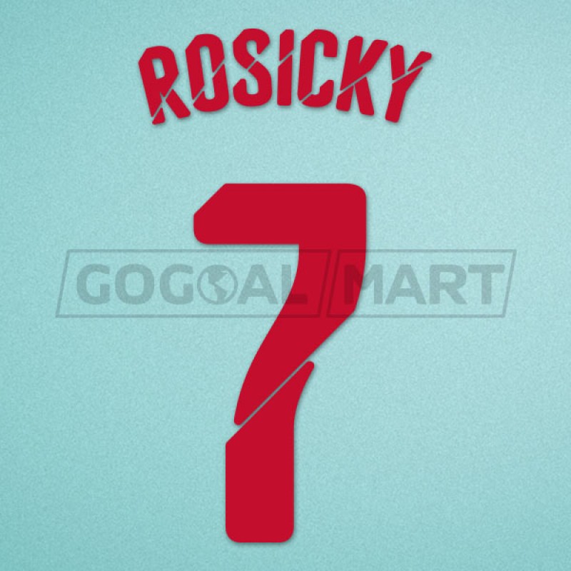 Arsenal 2014-2015 Rosicky #7 FA Cup Awaykit Nameset Printing