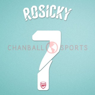 Arsenal 2014-2015 Rosicky #7 Champions League Homekit Nameset Printing