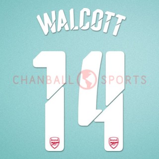 Arsenal 2014-2015 Walcott #14 Champions League Homekit Nameset Printing