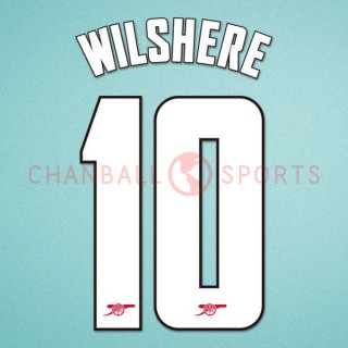 Arsenal 2012-2013 Wilshere #10 FA Cup Homekit Nameset Printing