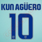 Atletico Madrid 2008-2010 Kun Aguero #10 Homekit Nameset Printing