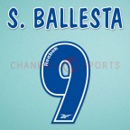 Atletico Madrid 1999-2000 S. Ballesta #9 Homekit Nameset Printing