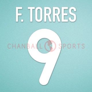 Atletico Madrid 2001-2002 F. Torres #9 Awaykit Nameset Printing