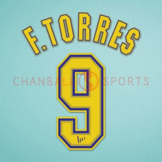 Atletico Madrid 2004-2005 F. Torres #9 Homekit Nameset Printing