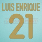 Barcelona 2001-2002 Luis Enrique #21 Homekit Nameset Printing