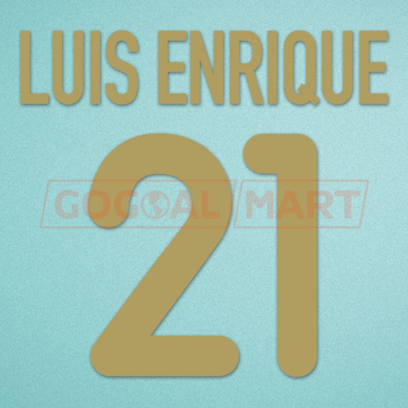 Barcelona 2001-2002 Luis Enrique #21 Homekit Nameset Printing
