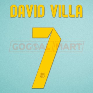 Barcelona 2012-2013 David Villa #7 Homekit Nameset Printing
