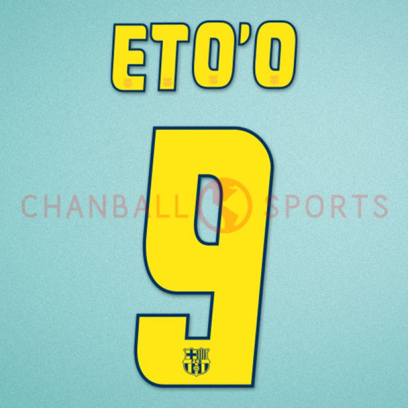 Barcelona 2004-2006 Eto #9 Homekit Nameset Printing