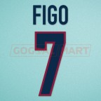 Barcelona 1998-2000 Figo #7 Awaykit Nameset Printing