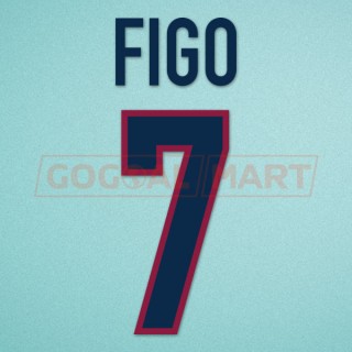 Barcelona 1998-2000 Figo #7 Awaykit Nameset Printing
