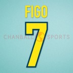 Barcelona 1998-1999 Figo #7 homekit Nameset Printing