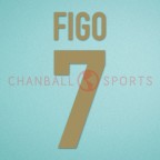 Barcelona 1999-2000 Figo #7 Homekit Nameset Printing