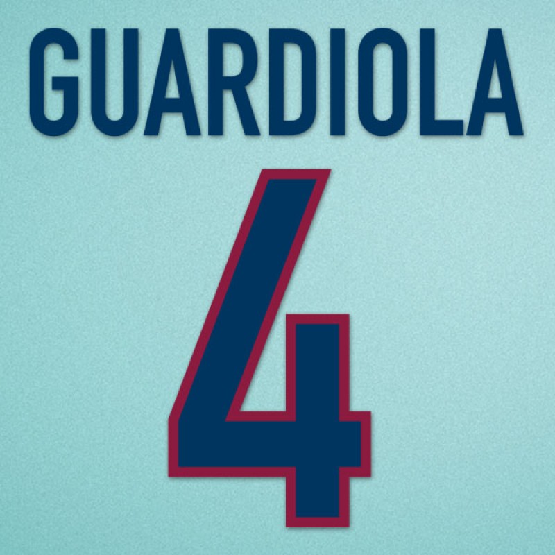 Barcelona 1998-2000 Guardiola #4 Awaykit Nameset Printing