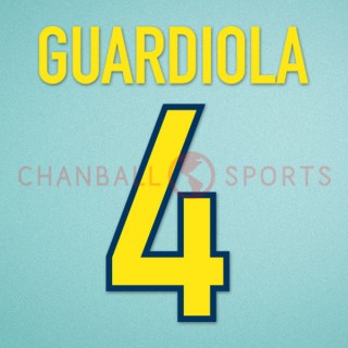 Barcelona 1998-1999 Guardiola #4 Homekit Nameset Printing
