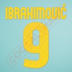 Barcelona 2010-2011 Ibrahimovic #9 Homekit Nameset Printing