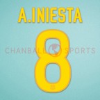 Barcelona 2011-2012 Iniesta #8 Home/Awaykit Nameset Printing