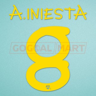 Barcelona 2013 Iniesta #8 Gamper Trophy Homekit Nameset Printing